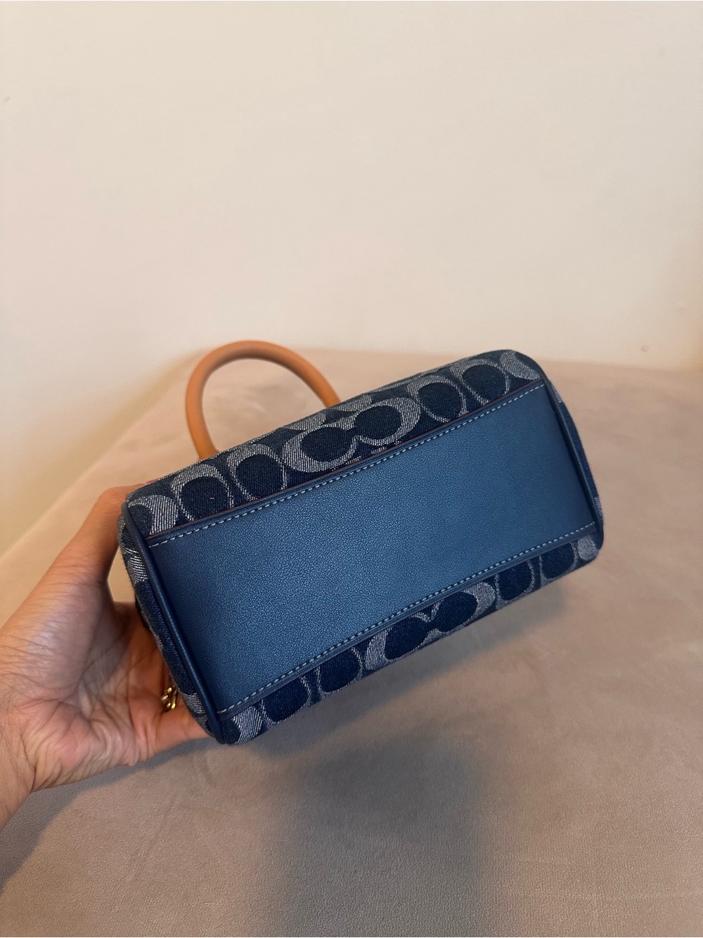 Coach Signature Denim Mini Rowan - Picture 6 of 14